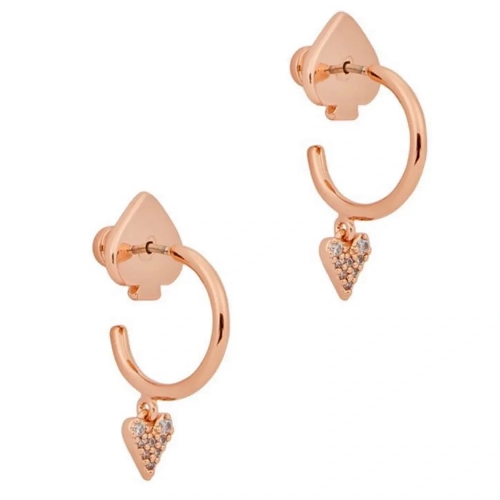 KATE SPADE • Heart Huggies Hoop Earrings